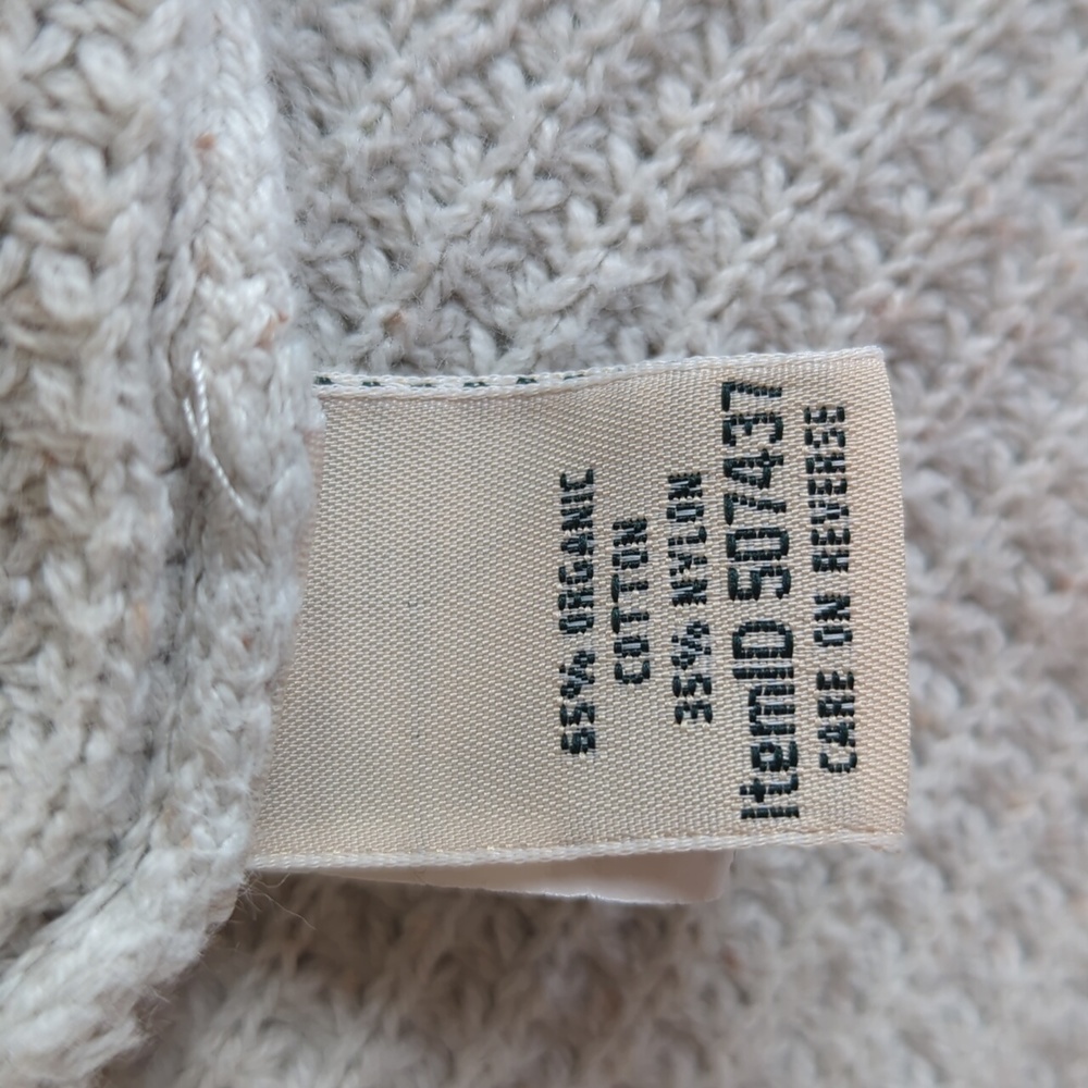 L.L. Bean Marled Open Front Open Weave Cardigan M… - image 2